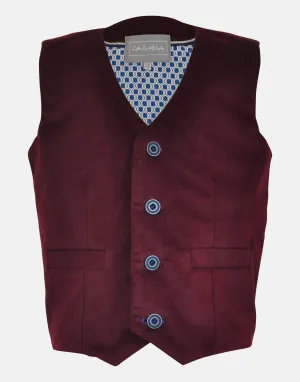 Dawes : Maroon velvet waistcoat