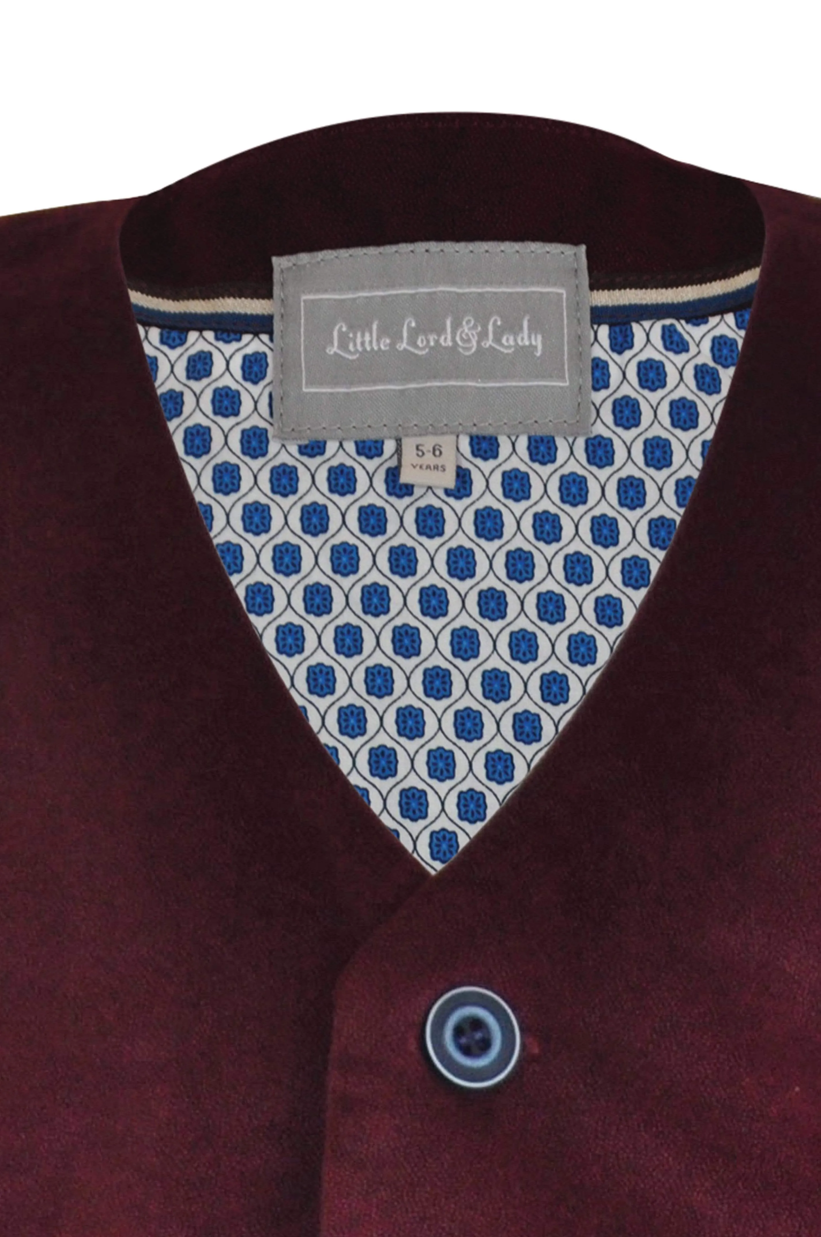 Dawes : Maroon velvet waistcoat