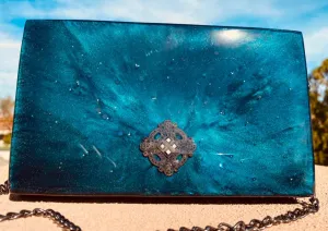 Deep Blue/Green and Black