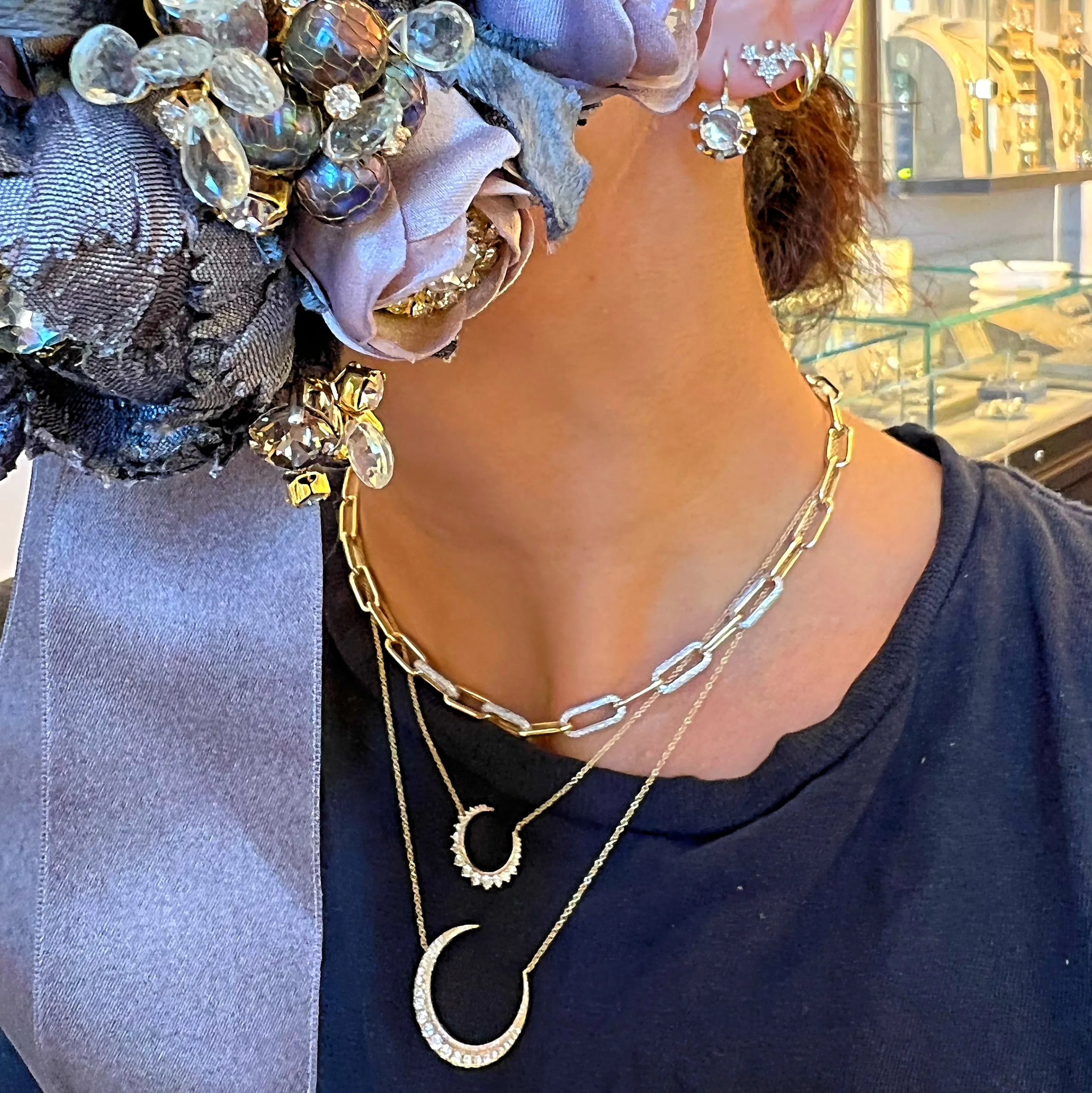 Diamond Paperclip Chain