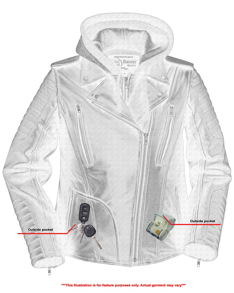 DS Women's M/C Jacket with Rub-Off Finish