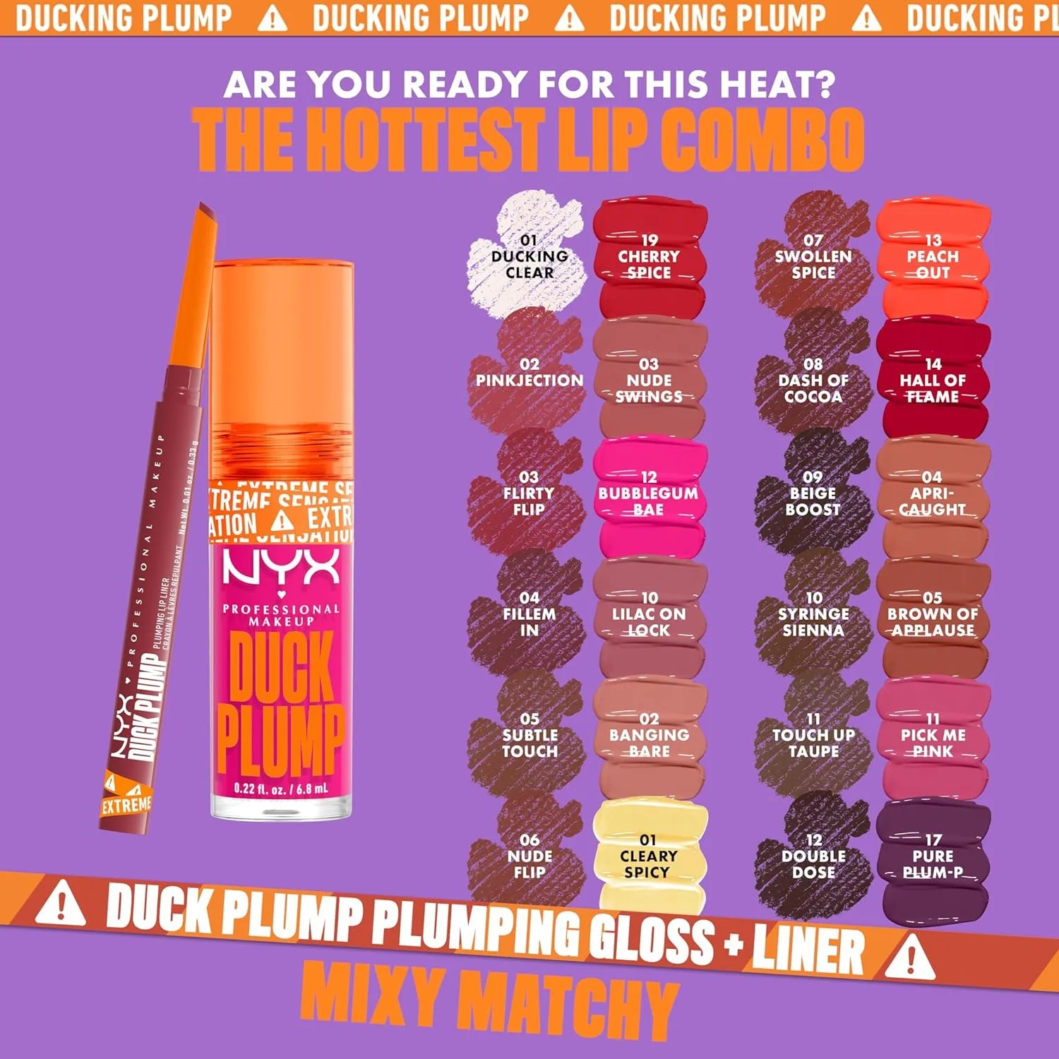 Duck Plump Plumping Lip Liner, Matte Lip Pencil with up to 10HR Wear, Nude Flip (Nude Lip Liner)