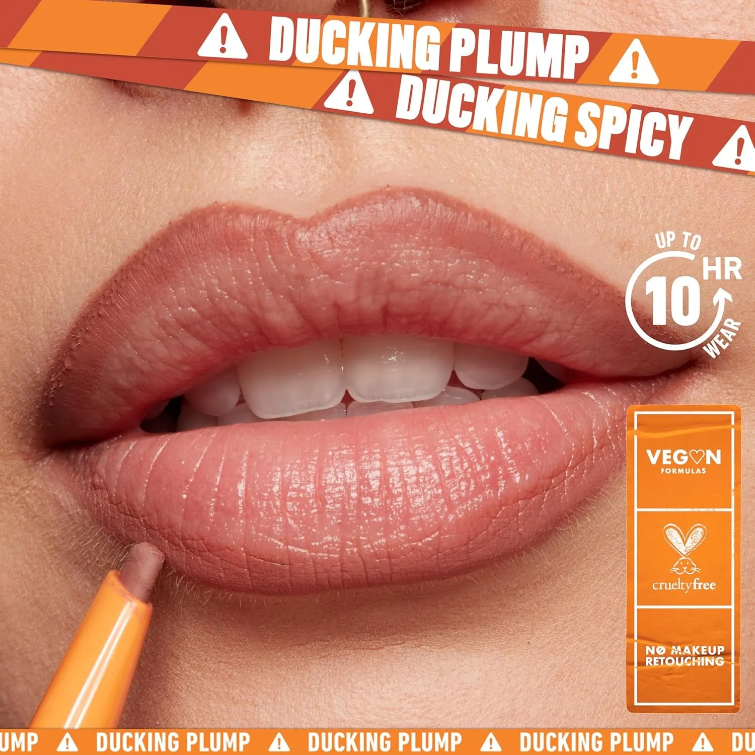 Duck Plump Plumping Lip Liner, Matte Lip Pencil with up to 10HR Wear, Nude Flip (Nude Lip Liner)