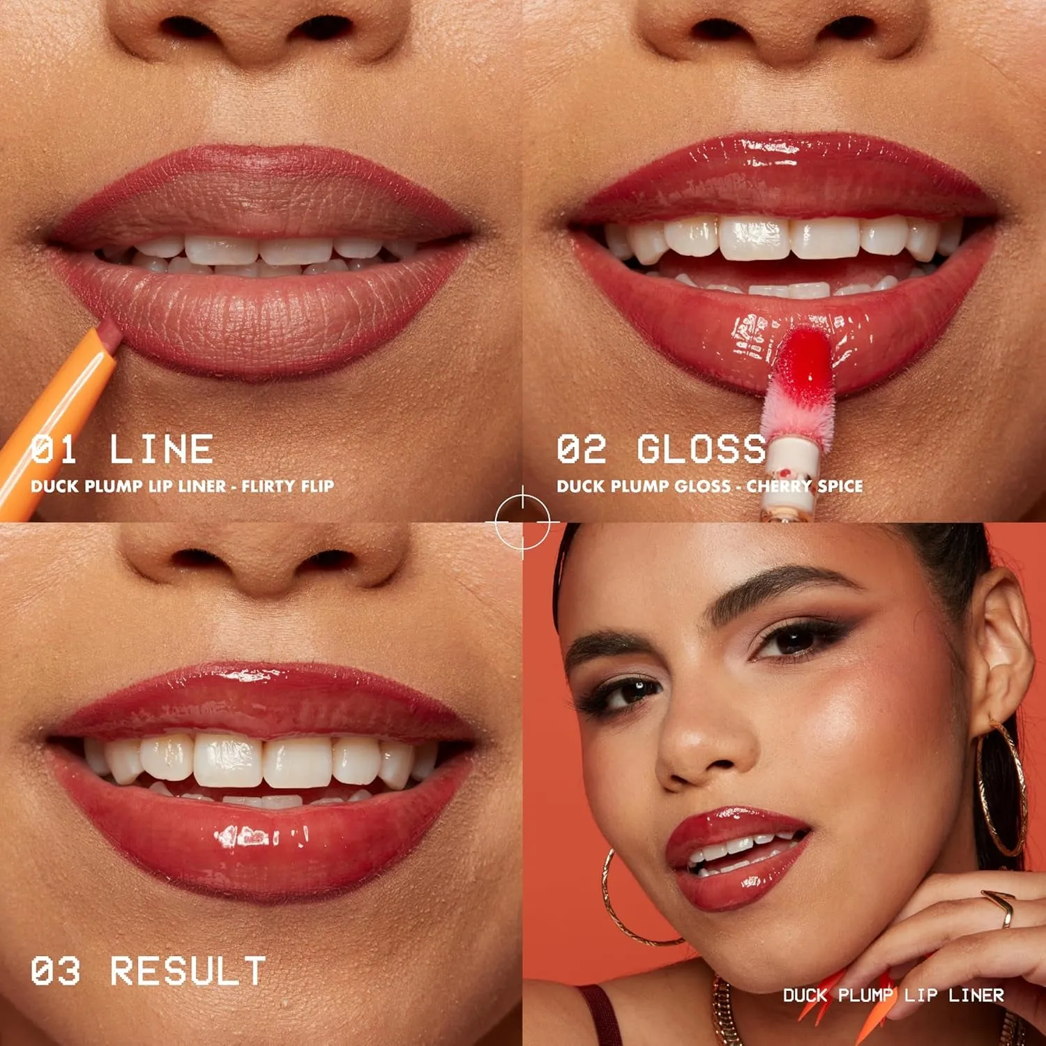 Duck Plump Plumping Lip Liner, Matte Lip Pencil with up to 10HR Wear, Nude Flip (Nude Lip Liner)