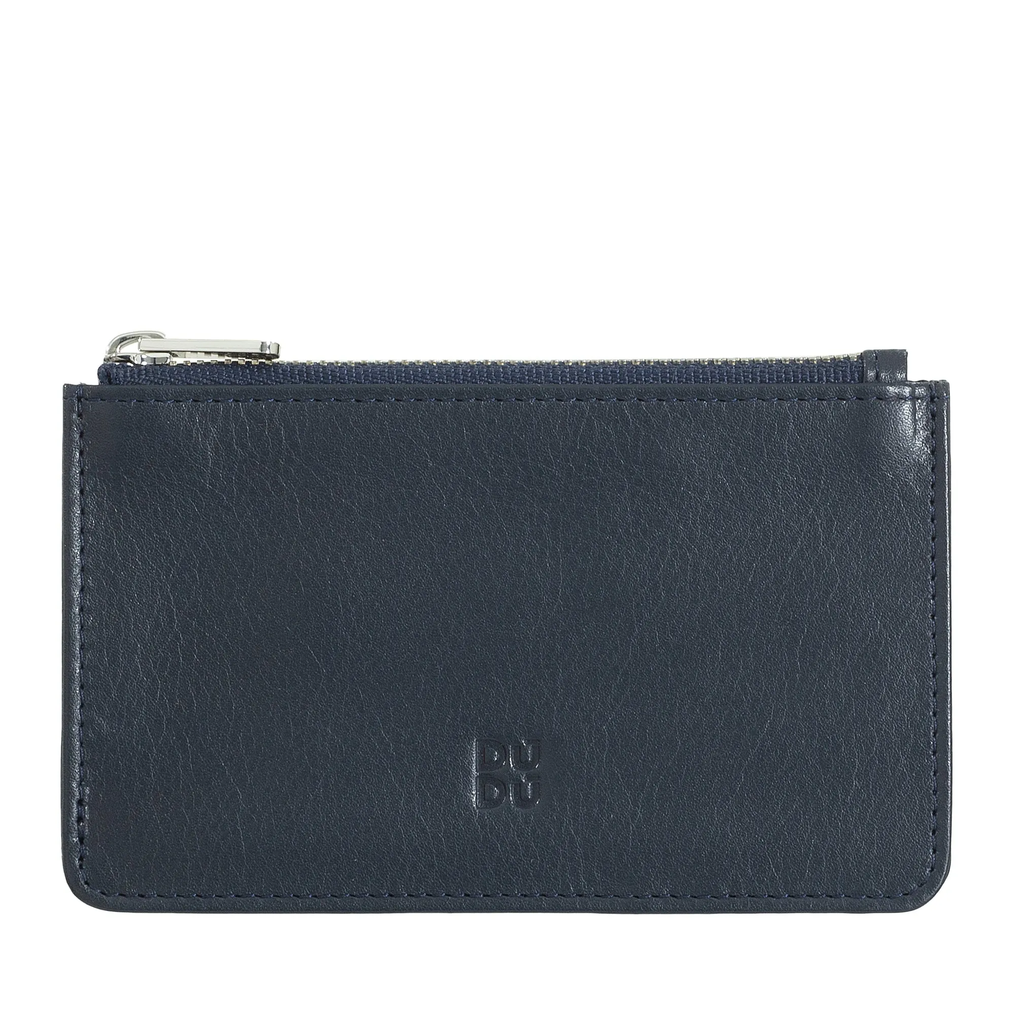 DUDU Credit Card menu holder woman in leather, small thin wallet, 4 holder tessere holder, with zipper closure