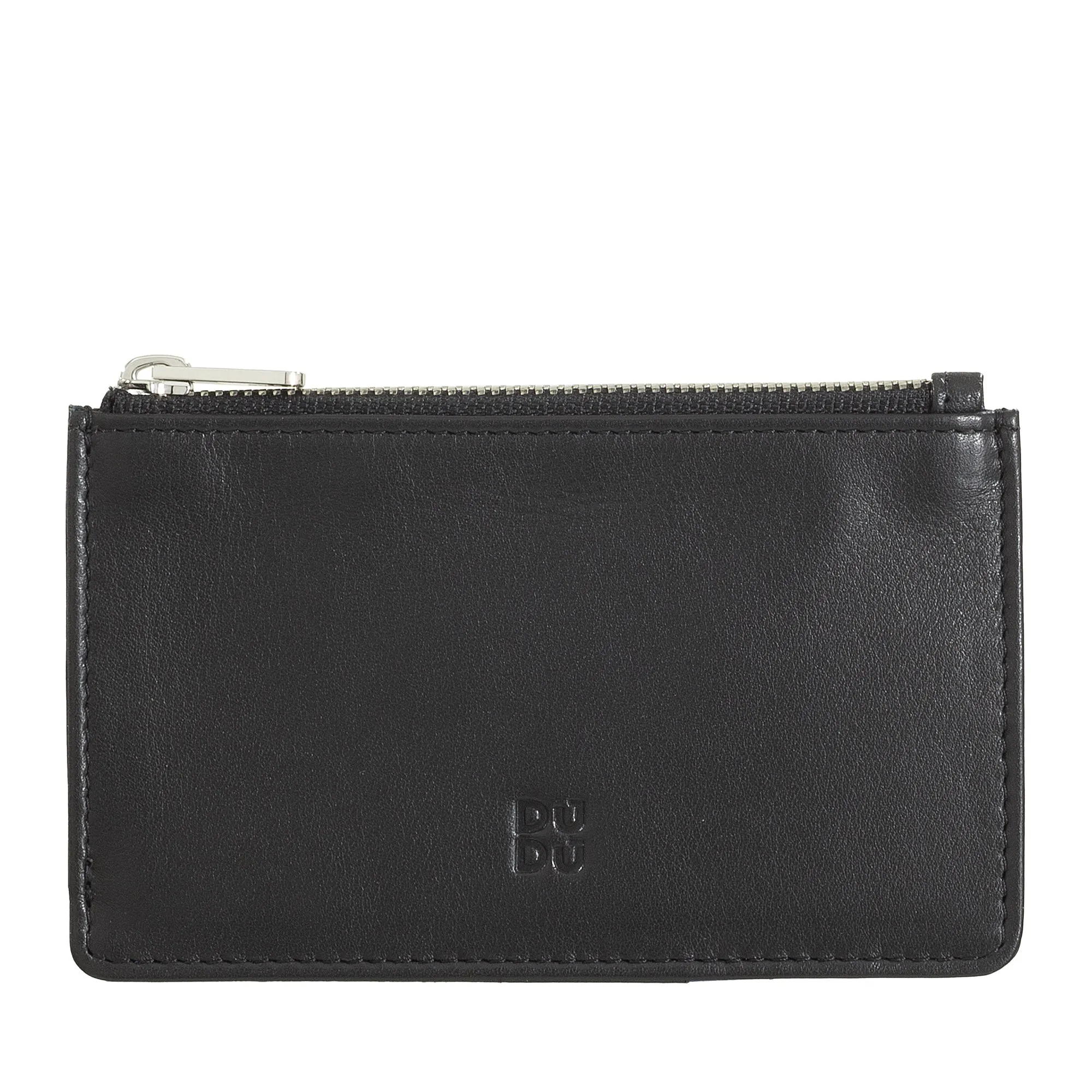 DUDU Credit Card menu holder woman in leather, small thin wallet, 4 holder tessere holder, with zipper closure