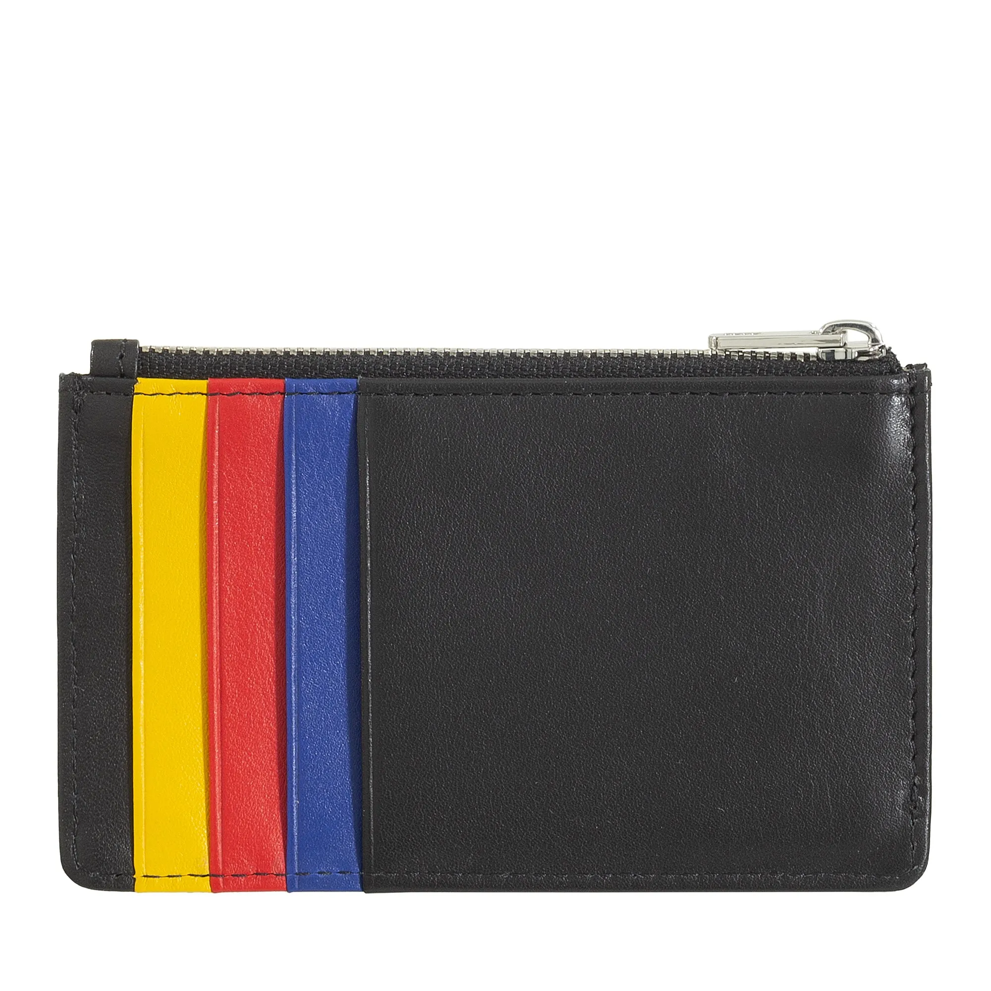 DUDU Credit Card menu holder woman in leather, small thin wallet, 4 holder tessere holder, with zipper closure