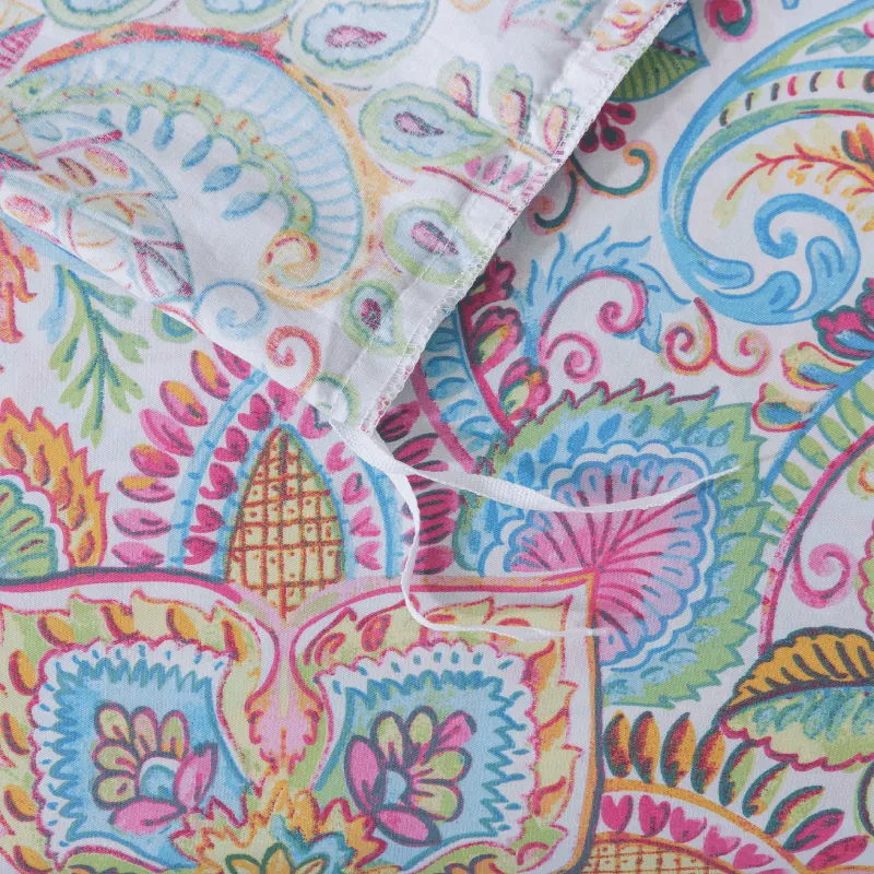 Duvet Cover Set-Pink Boho Paisley