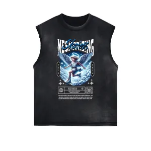 Edgy Street Style Graphic Tank Top