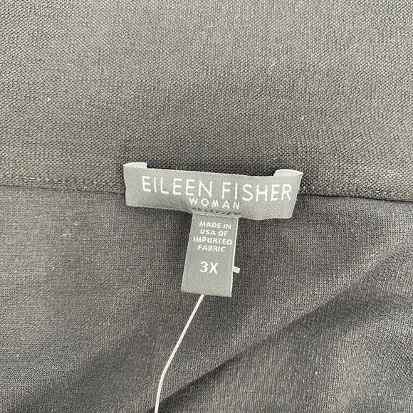 Eileen Fisher Skirt Plus Sz 3X Black Fold Over Short Washable Stretch