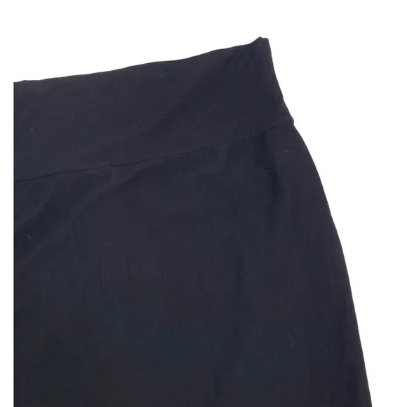 Eileen Fisher Skirt Plus Sz 3X Black Fold Over Short Washable Stretch