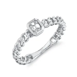 Emerald Cut Cuban Link Ring