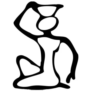 Ethnic Art Silhouette Vinyl Graphic