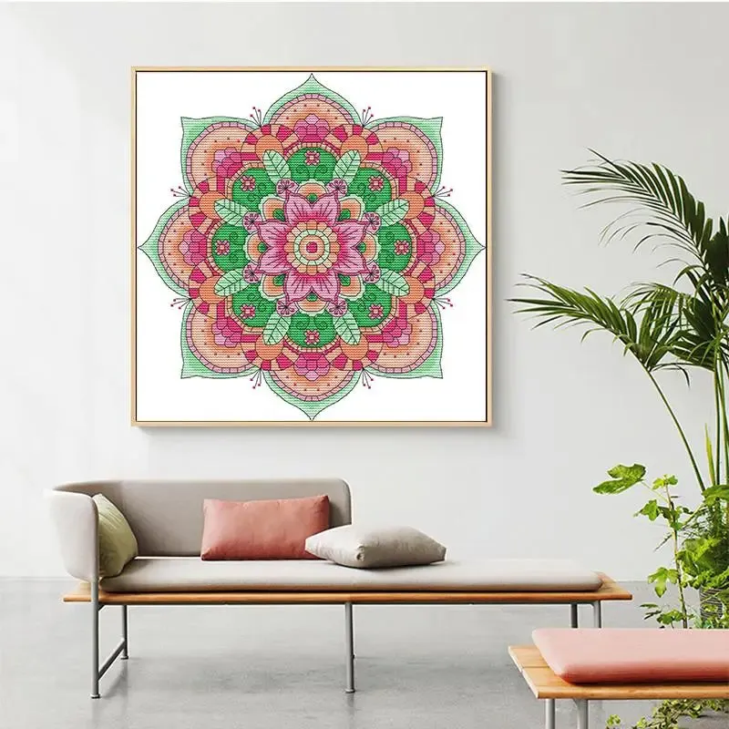 Ethnic Style Floral Counted Pattern