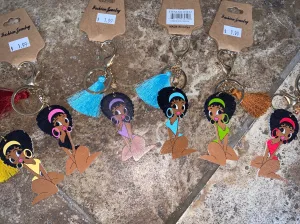 Ethnic Woman Keychain