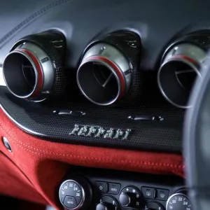 Ferrari F12 TDF Passenger Compartment Customization, Set of Red Air Vent Grips