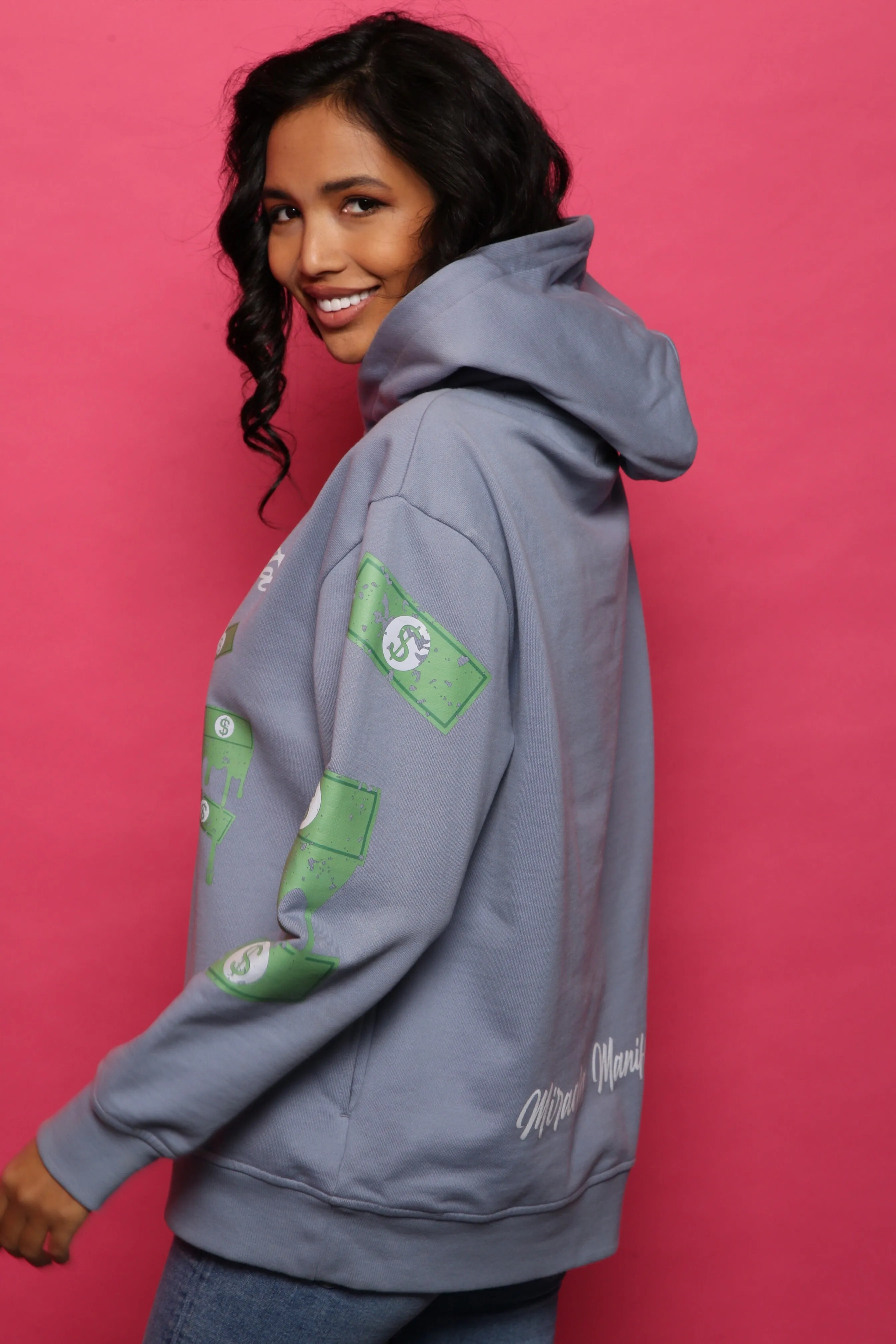 Fiesta Bull Reflective Affirmation Hoodie - Blue