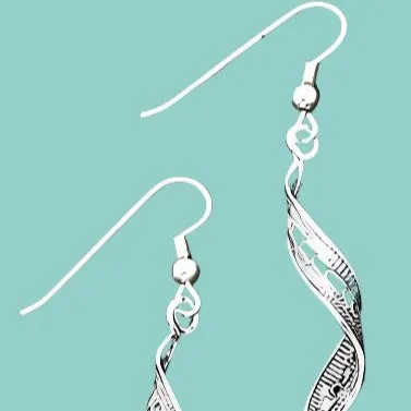 Filigree silver earrings sterling silver 925 spiral design / earrings for woman
