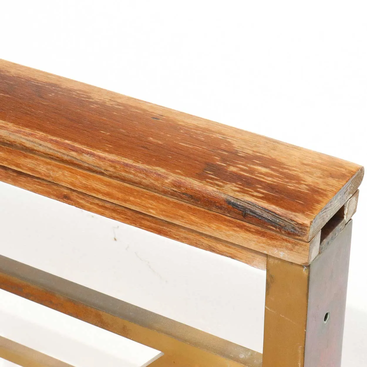 Five-Part American Solid Bronze and Mahogany Architectural Railing