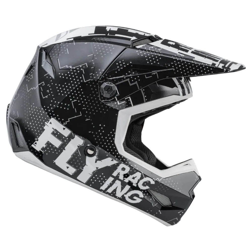 Fly Kinetic Scan Youth Motocross Helmet Black / White