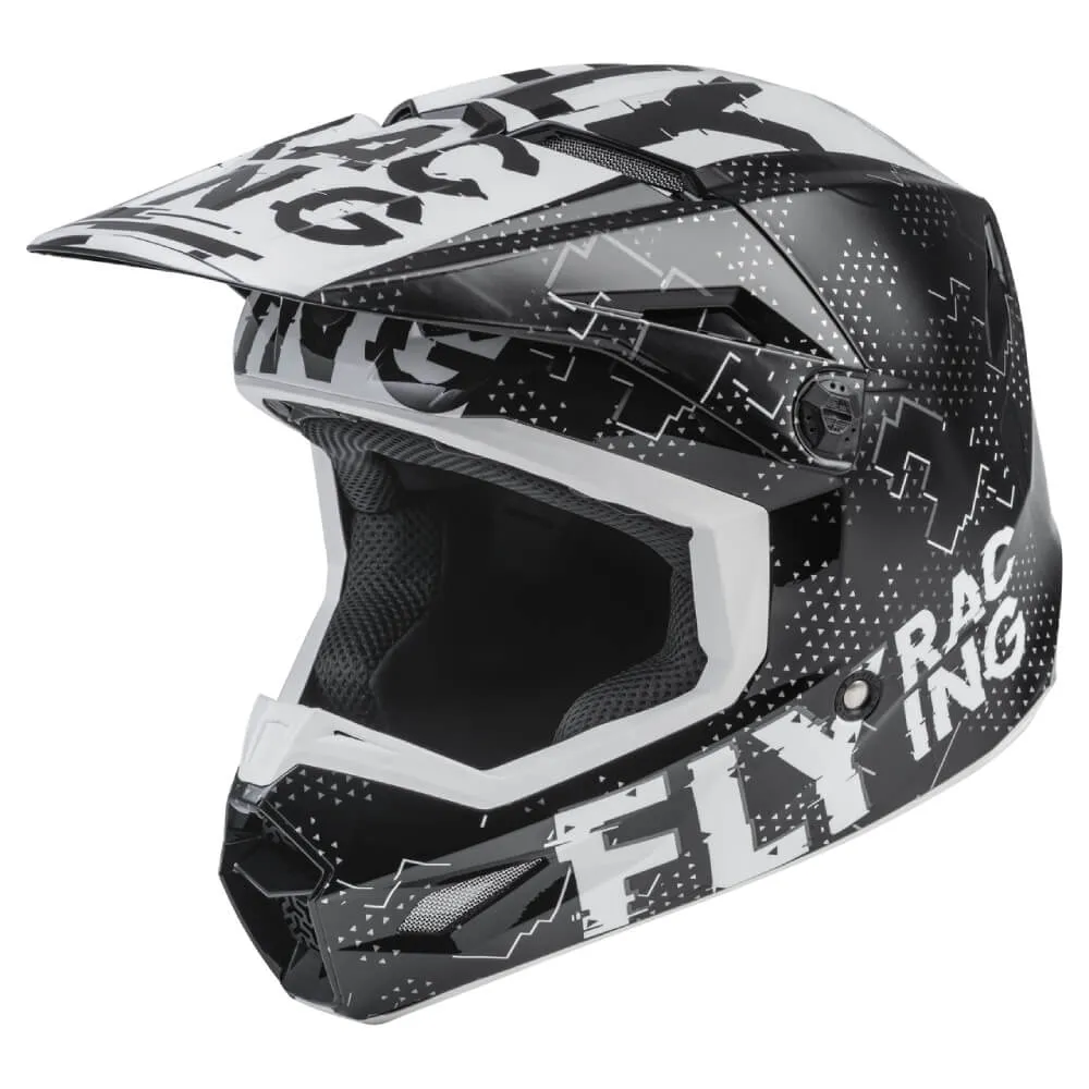Fly Kinetic Scan Youth Motocross Helmet Black / White