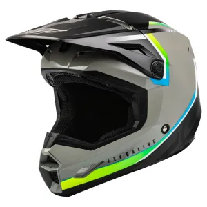Fly Kinetic Vision Youth Motocross Helmet Grey / Black