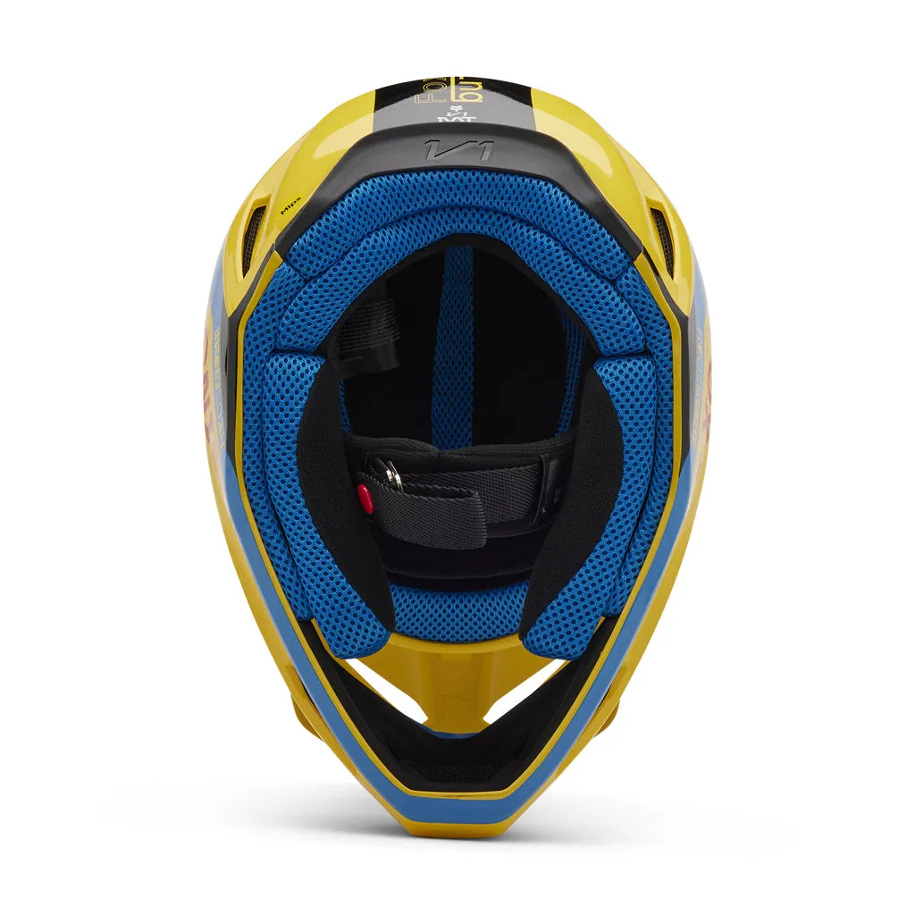 Fox - 2025 V1 Race Spec Purple Yellow Helmet