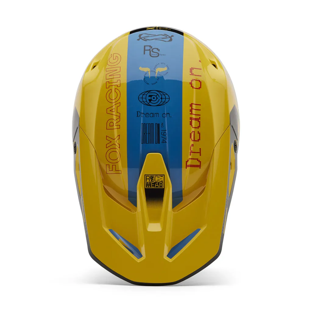 Fox - 2025 V1 Race Spec Purple Yellow Helmet