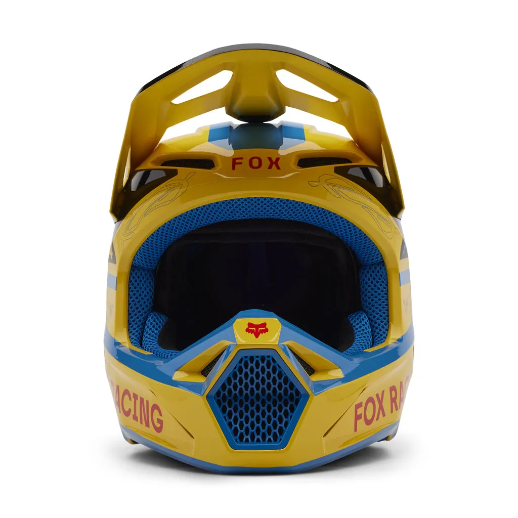 Fox - 2025 V1 Race Spec Purple Yellow Helmet