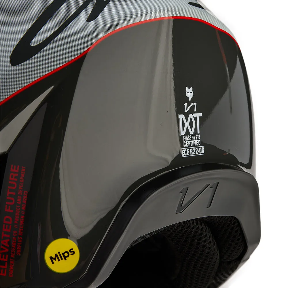 FOX V1 ATLAS HELMET MIPS CE [GREY/RED]