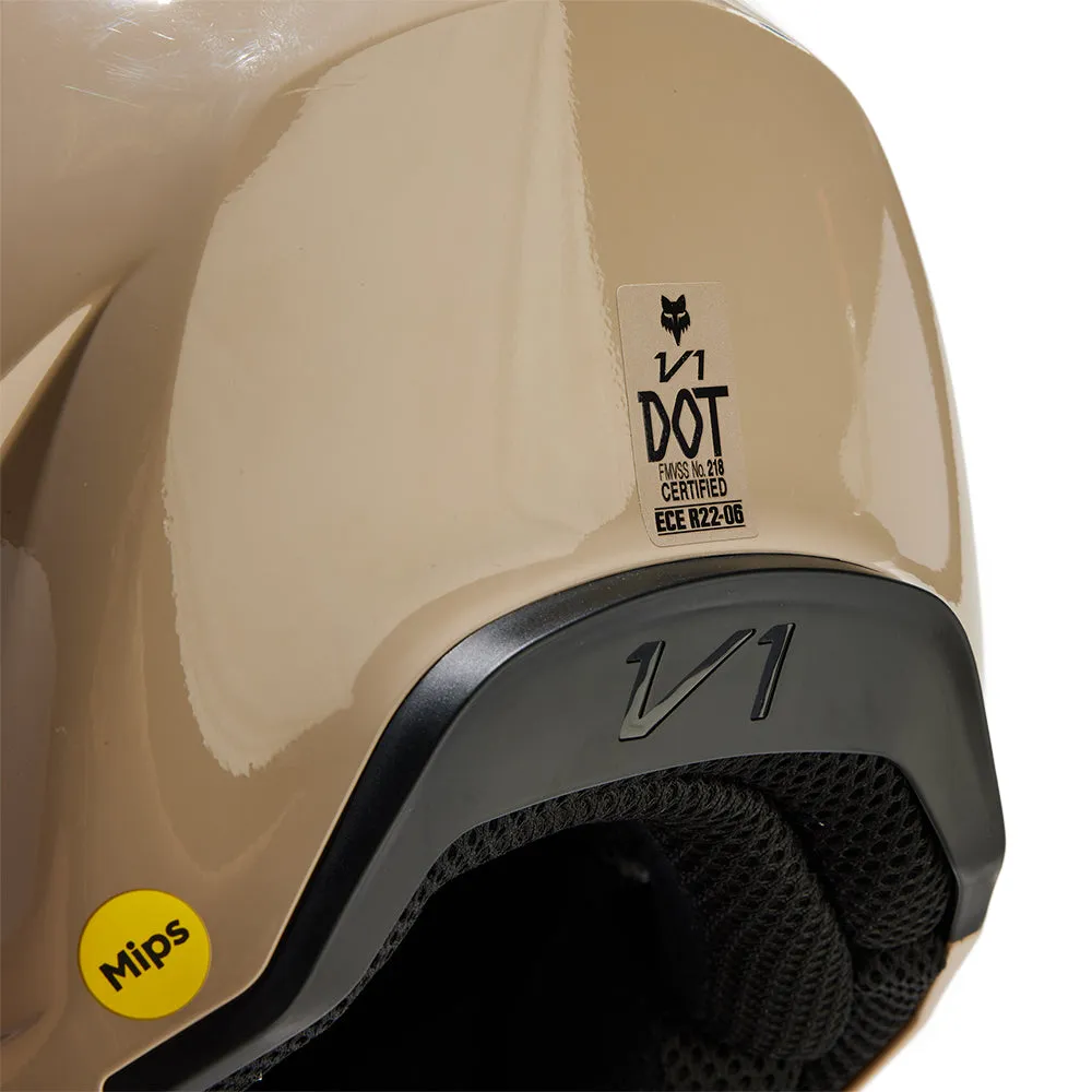FOX V1 SOLID HELMET MIPS CE [TAUPE]