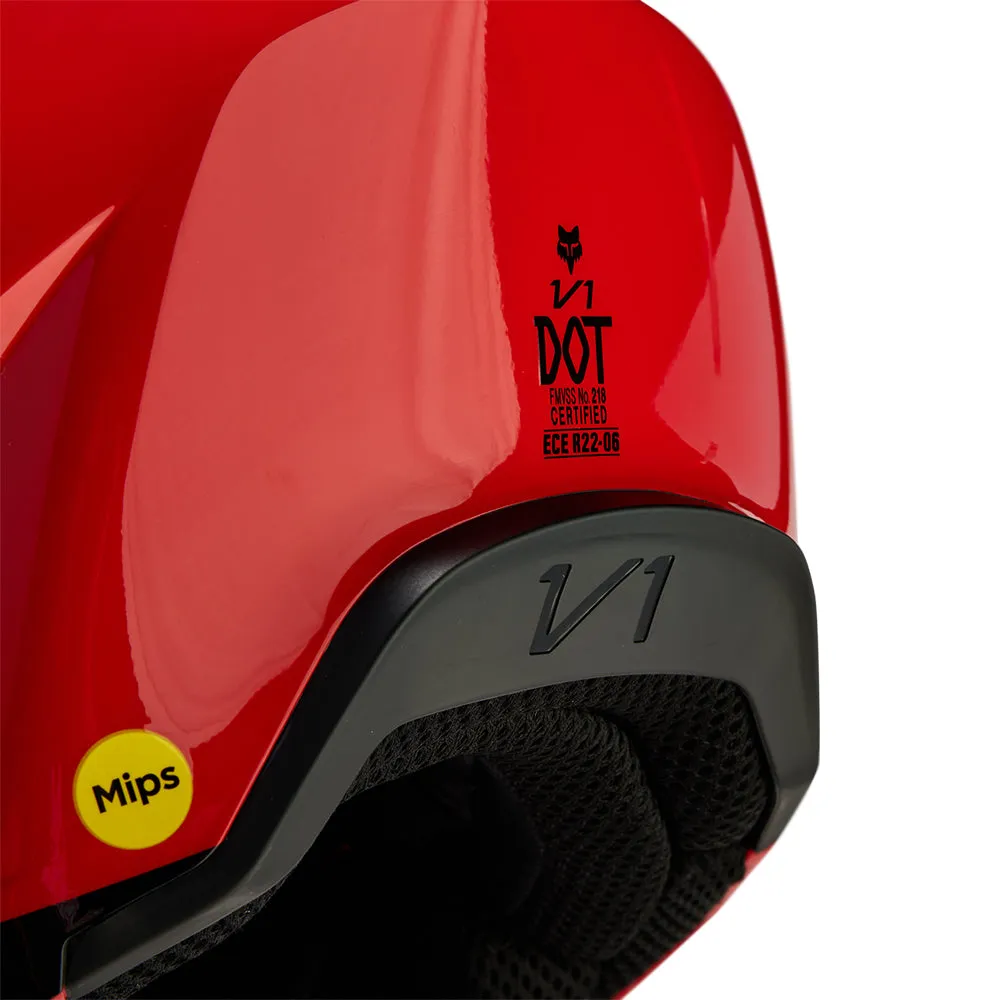 FOX V1 STREAK HELMET MIPS CE [FLO RED]