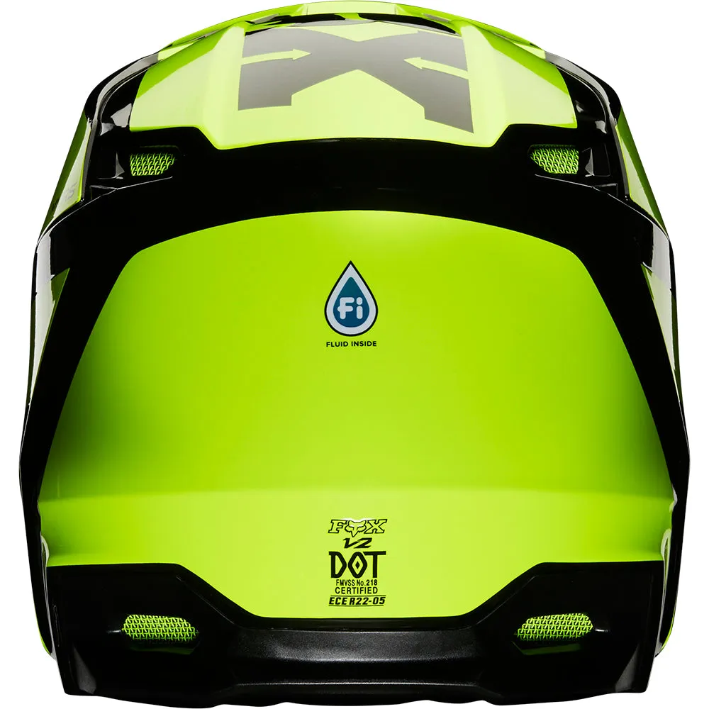 FOX YOUTH V2 HAYL HELMET ECE [FLO YELLOW]