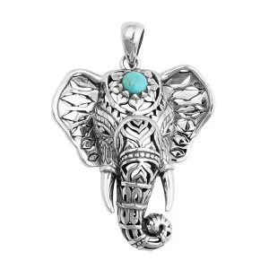 Free Bel Eli - Ethnic Turquoise Elephant Pendant