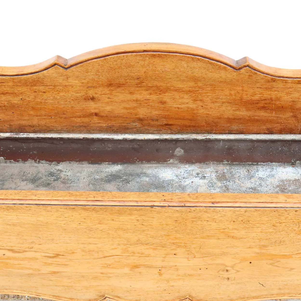 French Provincial Pale Walnut Zinc Lined Wine Cooler Stand (Rafraichissoir)