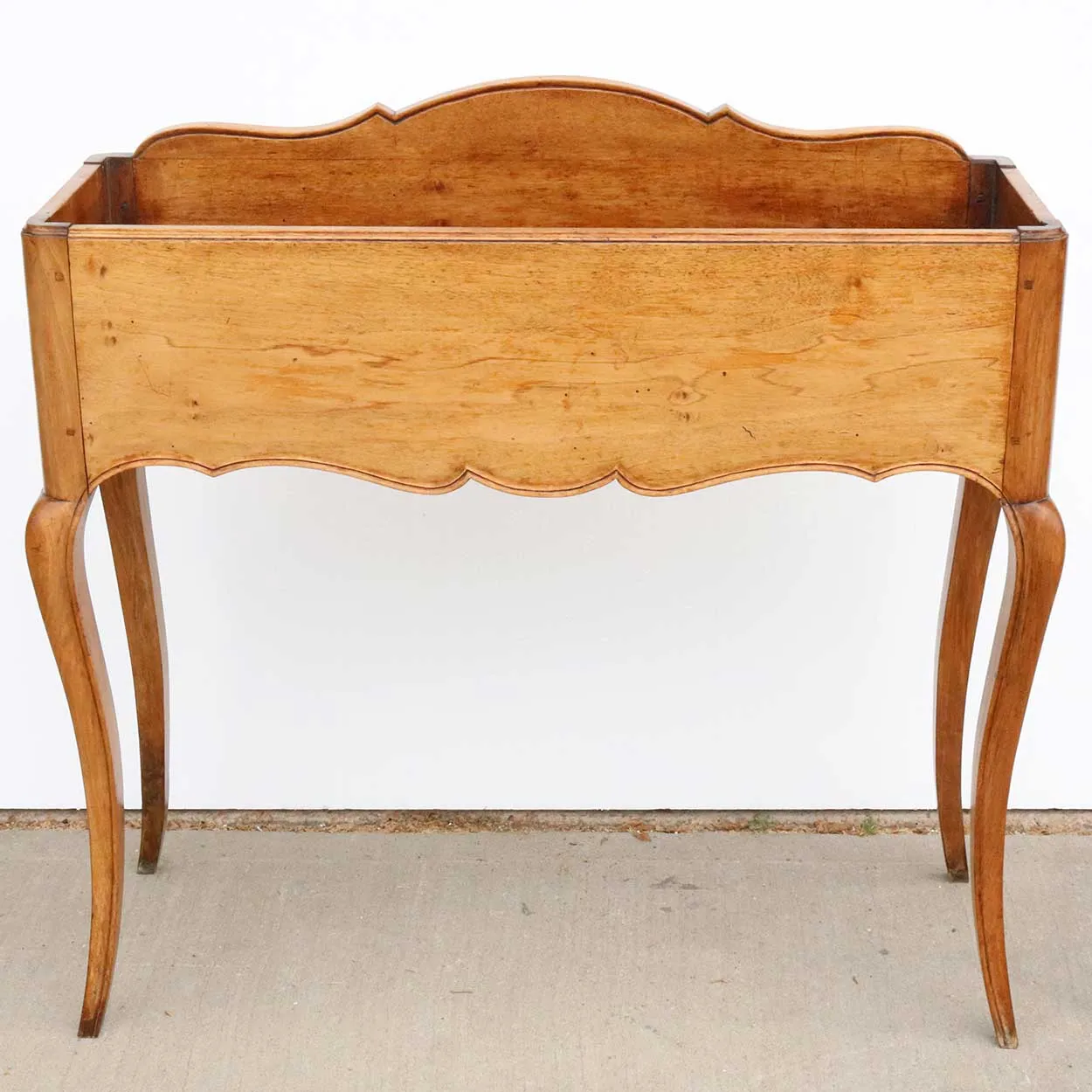 French Provincial Pale Walnut Zinc Lined Wine Cooler Stand (Rafraichissoir)