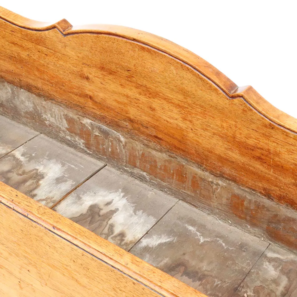 French Provincial Pale Walnut Zinc Lined Wine Cooler Stand (Rafraichissoir)