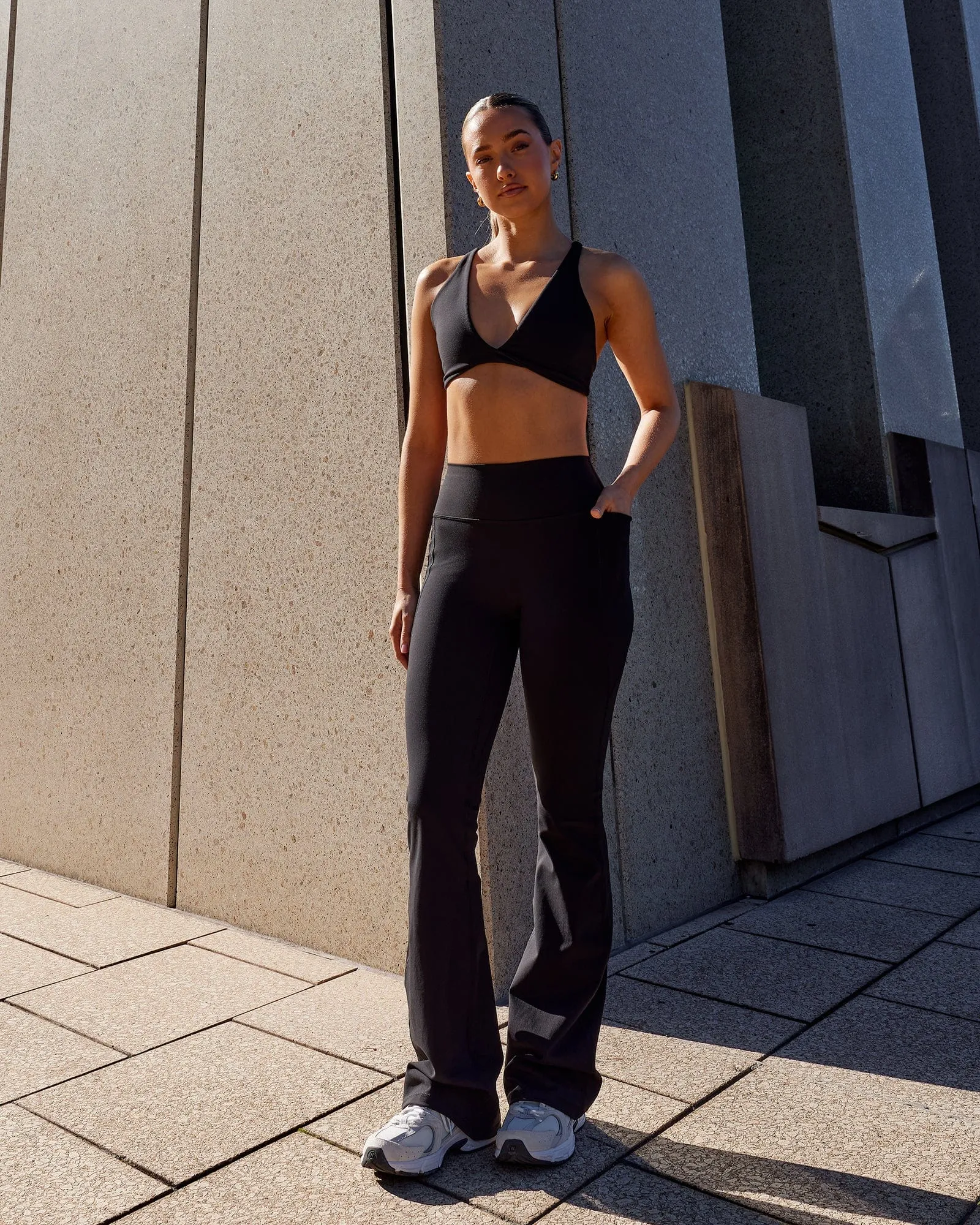 Fusion Everyday Flared Tight With Pockets - Black
