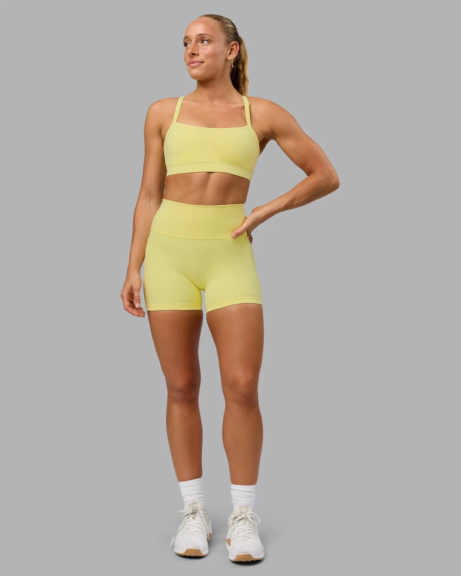 Fusion X-Short Tight With Pockets - Lemon Fizz