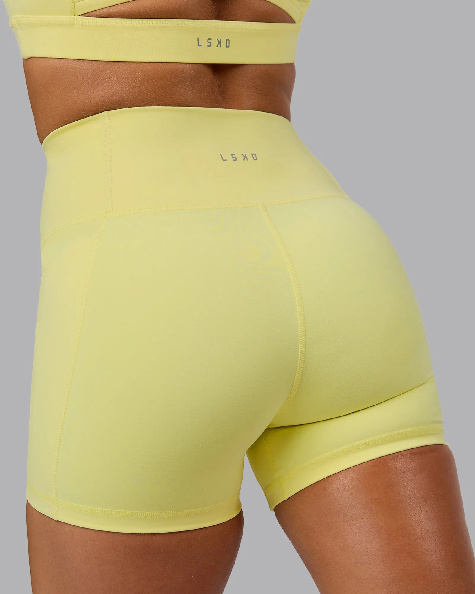 Fusion X-Short Tight With Pockets - Lemon Fizz