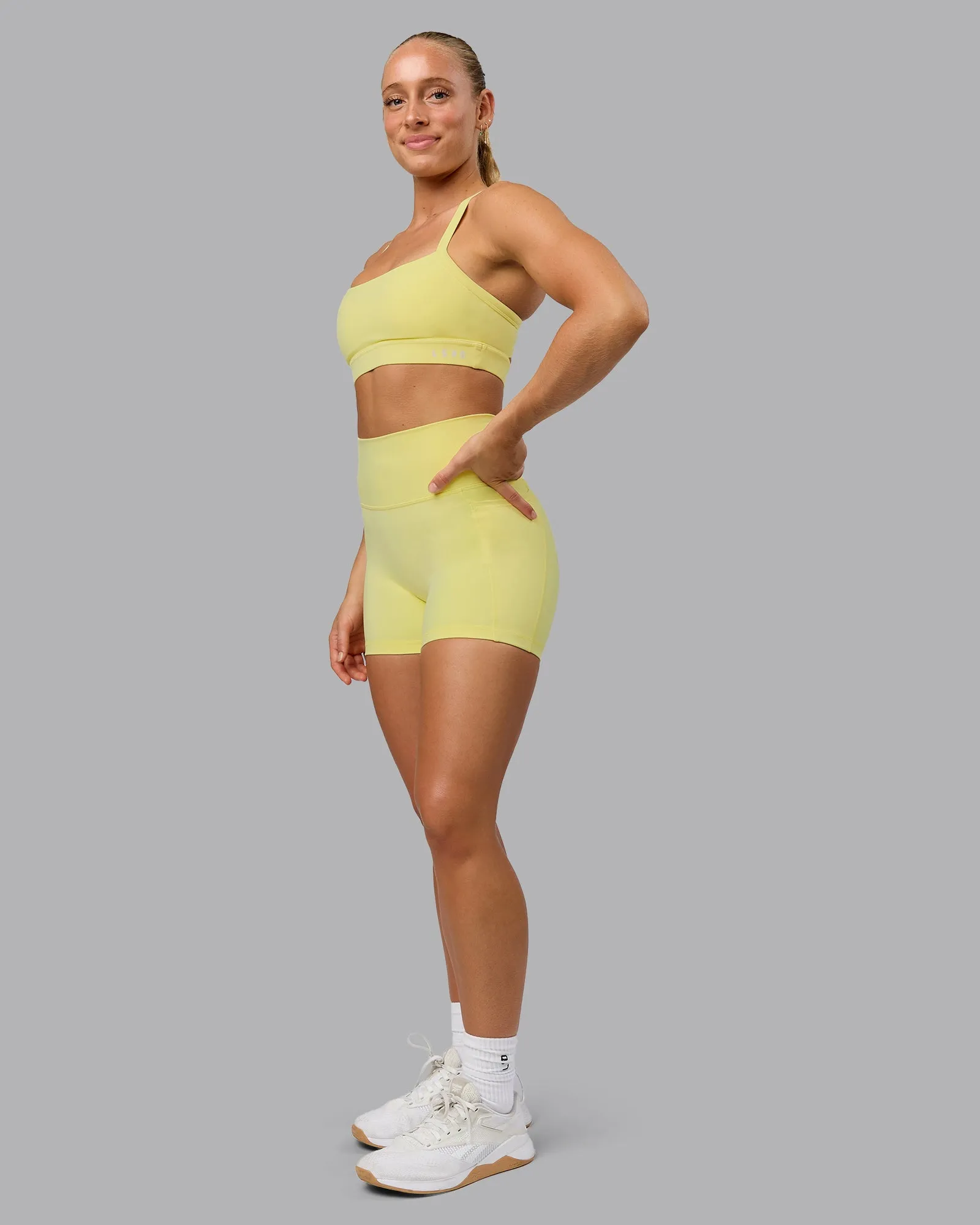 Fusion X-Short Tight With Pockets - Lemon Fizz