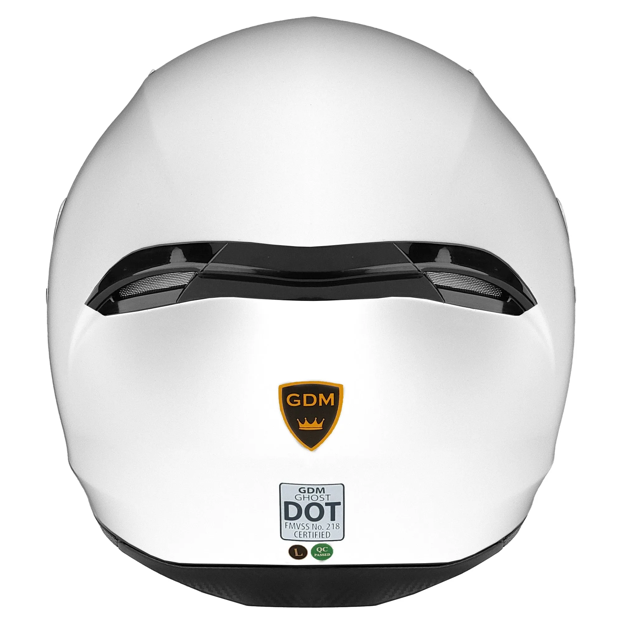 GDM Ghost Full Face Motorcycle Helmet Gloss Pearl White