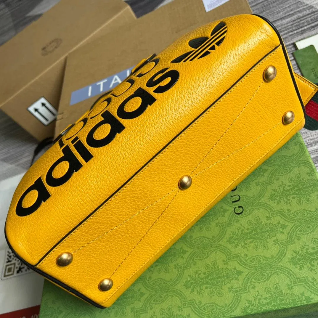 gg x Adidas Mini Duffle Bag Yellow For Women, Women&#8217;s Bags 12.4in/32cm gg