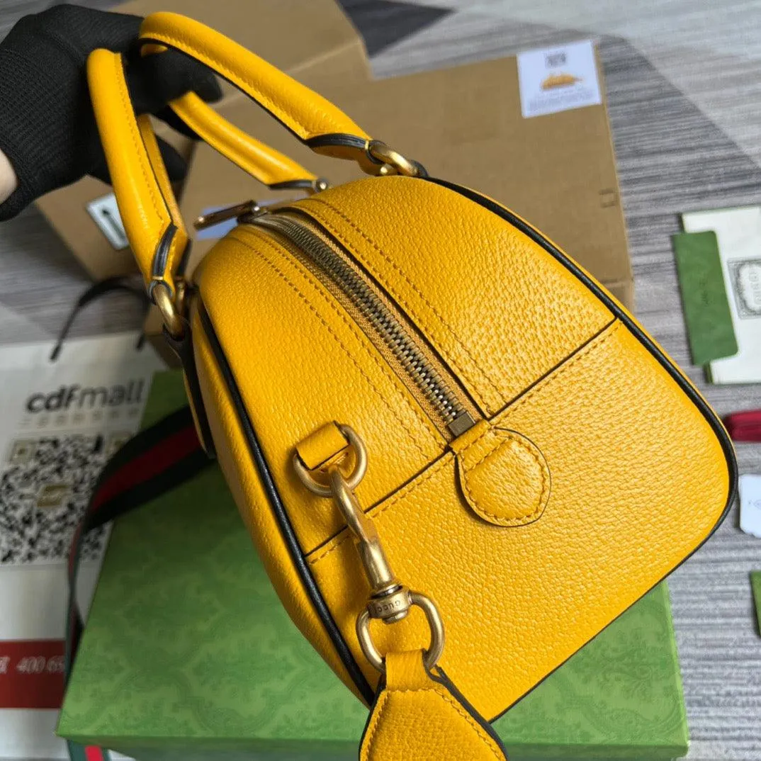 gg x Adidas Mini Duffle Bag Yellow For Women, Women&#8217;s Bags 12.4in/32cm gg