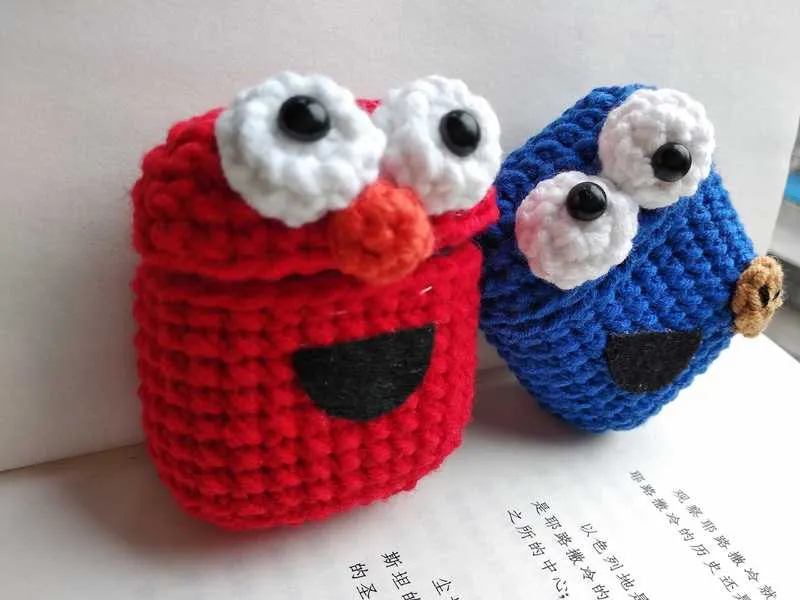 Girl's Cute AirPods 1/2 Cases Sesame Street Handmade Kawaii AirPods Pro Case Sesame Street Airpod Case Cover