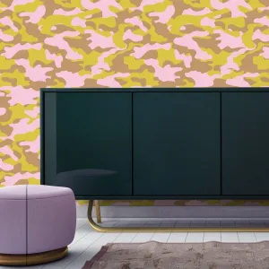 Glammo Pink Lemon Gold CR460 Self-Adhesive Wallpaper