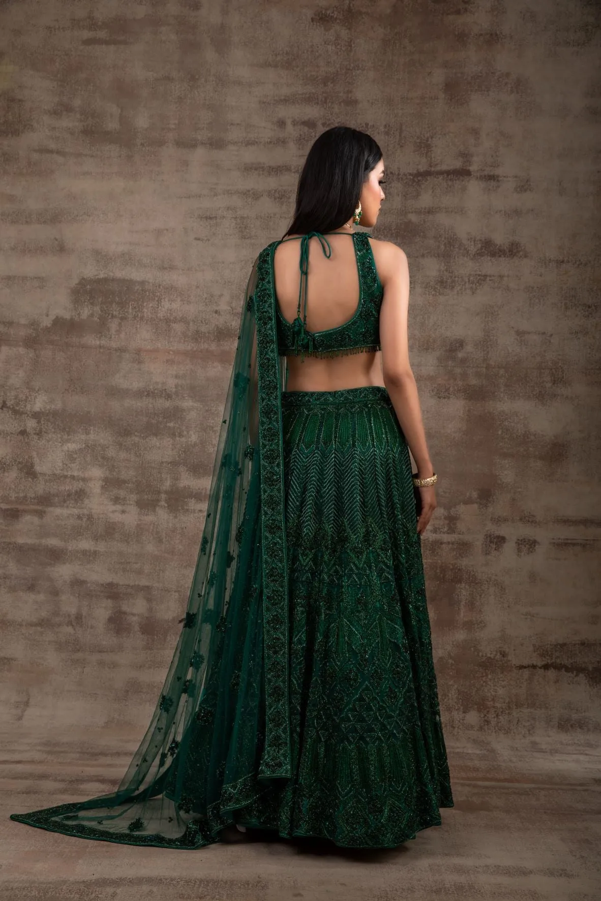 Green Color Wedding Lehenga GULNAR
