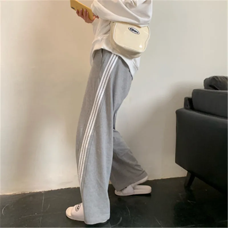 Grey Contrast White Stripped Jogger