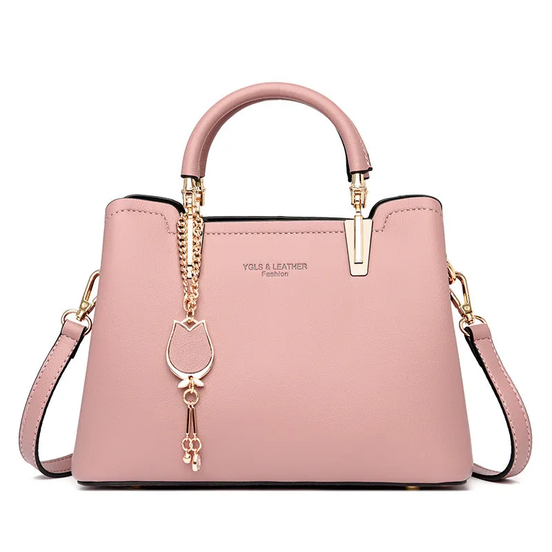 Hand-held Messenger Shoulder Bag Texture Lady