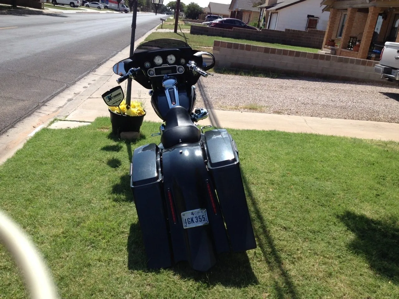 Harley Davidson 6" Extended Stretched Out & Down Saddlebags with Custom Rear LED Lights Fender - No Cut Outs and No Lids
